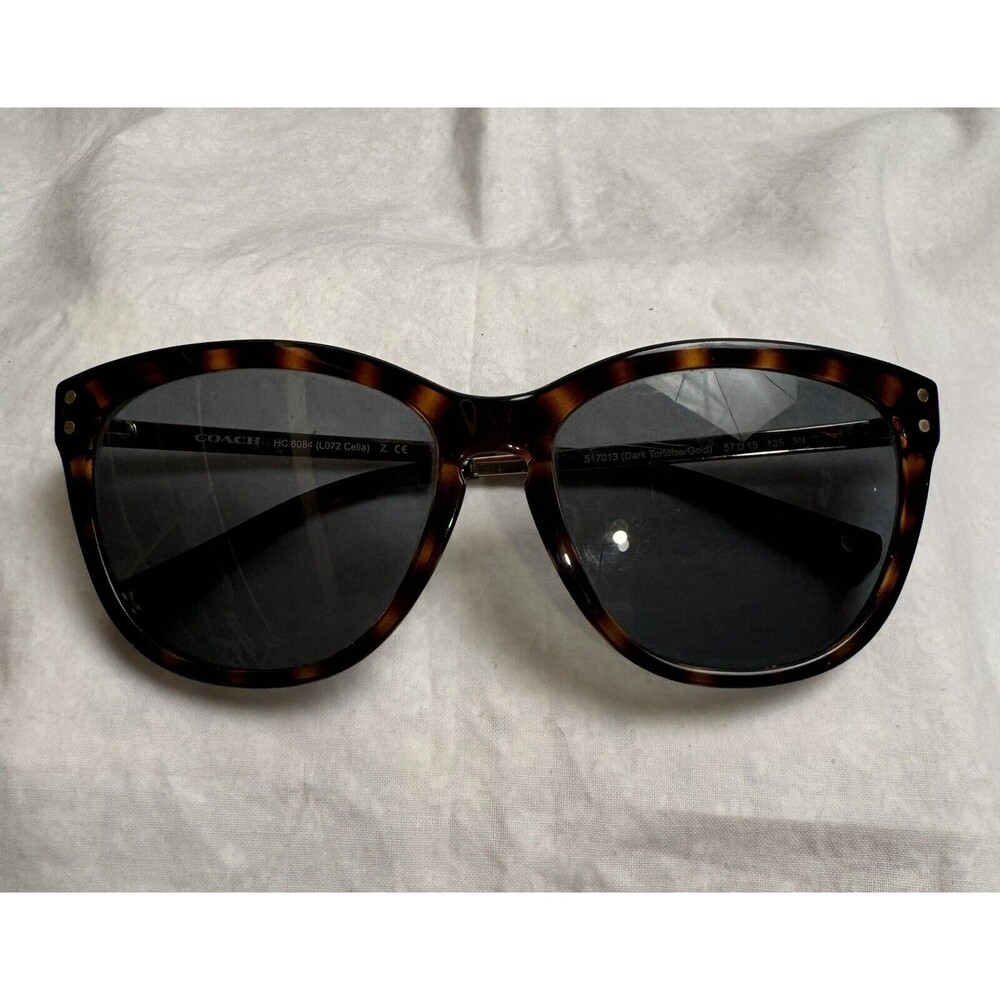 Coach Sunglasses HC 8084 (L072 Celia) 517013 Dark Tortoise/Gold,‎ FRAMES ONLY - Picture 8 of 8